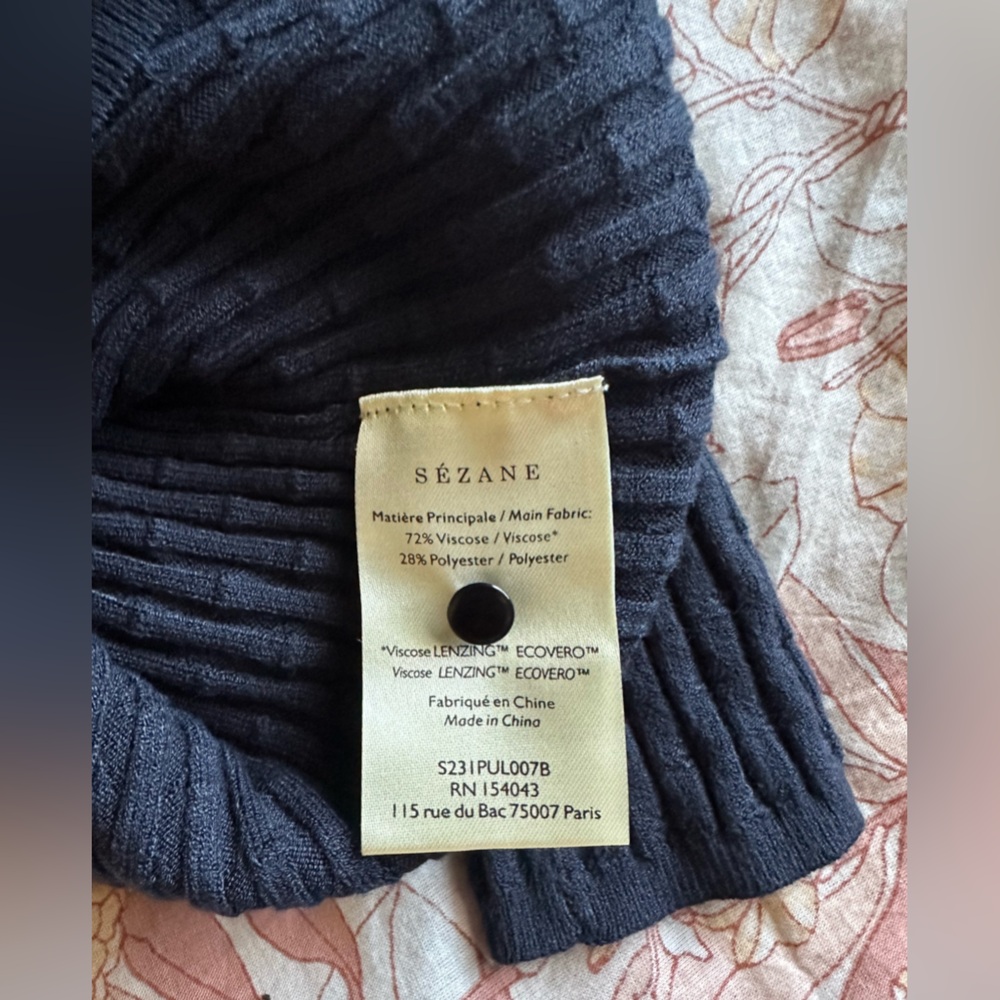 Sezane Dita Jumper Navy Blue - Size XS - Picture 6 of 7